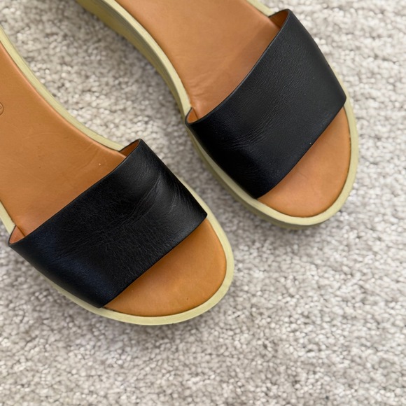 See By Chloe Black Leather Platform Slide Sandals Women 8.5 - Picture 2 of 9